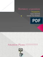 Hortatory Exposition: Presented by