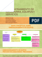 Dimensionamiento de Maquinaria, Equipos y Servicios