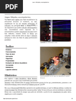 Raio laser - breve história.
