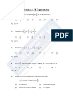 Webinar 7B Trigonometry