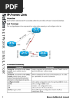 IP Access Lists: Objective Lab Topology