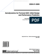 Aerodynamics for Formula SAE. Initial Design and Performance Prediction