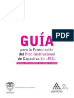 GuiaFormulacionPlanInstitucionalCapacitacionPIC PDF