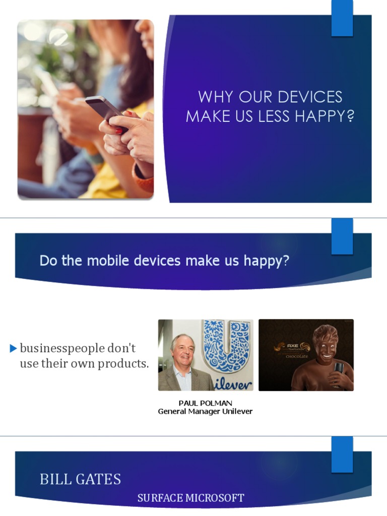 Why Our Devices Make Us Less Happy? PDF Mobile User Equipment Microsoft