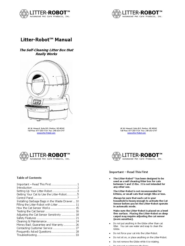 Litter Robot User Manual