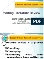 Writing Review of Related Literature