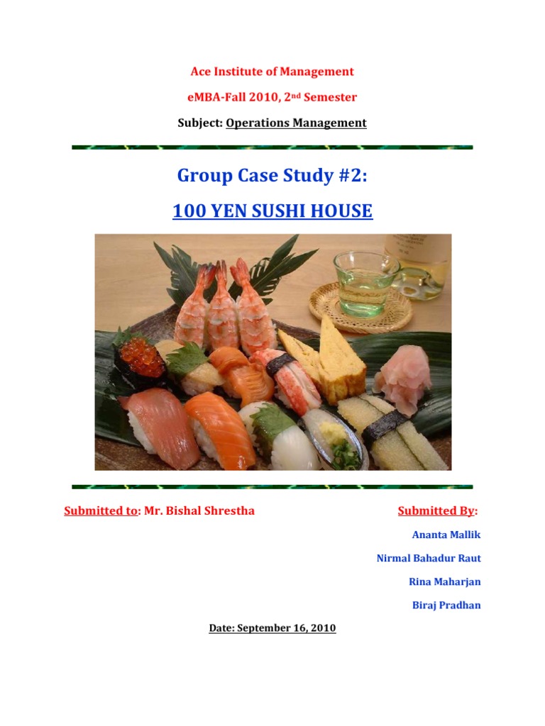 How has the 100 yen sushi house incorporated the just-in-time system into its operations? picture