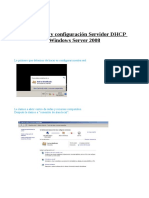 Configuración Servidor DHCP Windows Server 2008