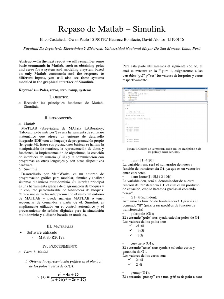 Repaso de Matlab y Simulink | PDF | Matlab | Ciencias de la Computación