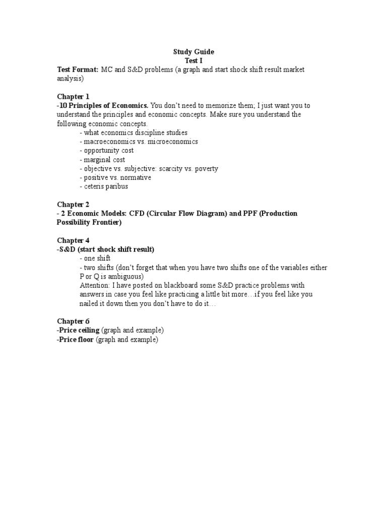 Test 1 Study Guide