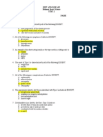 Nutrition Exam Multiple Choice