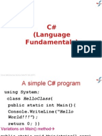 1 C#-Language Fundamentals