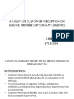 A Study On Customer Perception On Service Provided by Dahnay Logistics