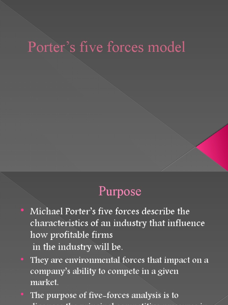 Porter's Five Forces Model | PDF | Business | Business Economics