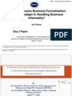 Towards Inclusive Business Formalisation: A New Paradigm in Handling Business Informality?
