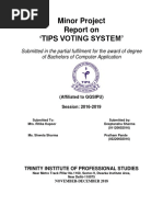 Minor Project Report On Tips Voting System'