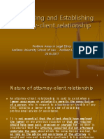 Terminating and Establishing Attorney Client Relationship 1