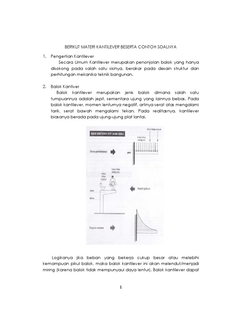 Analisis Balok Kantilever dan Beban Merata | PDF