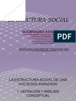 La estructura social de una sociedad avanzada