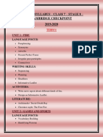 English Syllabus - Class 7 - Stage 8 - Cambridge Checkpoint 2019-2020