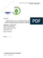 Practical 4 & 5.1: Extraction of Dna From Plant Cells & Dna Quality and Quatification