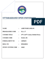 MAEL - 201 UOU Solved Assignment MA17-English (Final Year) 2019