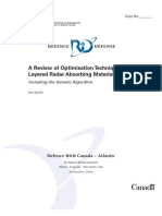 A Review of Optimisation Techniques For Layered Radar Absorbing Materials