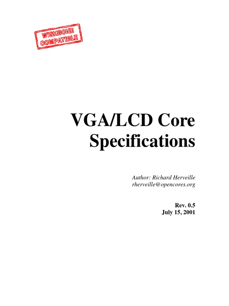 Vga Core | PDF | Rgb Color Model | Video