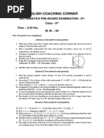 10th Pre Board Examination 2018-19 Paper IInd