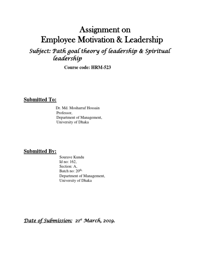 Employee Motivation & Leadership Insights | PDF | Leadership | Goal