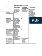 Matriz de Marco Lógico