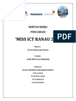 Kertas Kerja Pencarian Miss ICT Ranau 2019