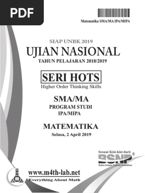 Soal Dan Pembahasan Siap Unbk 2019 Seri Hots Pdf