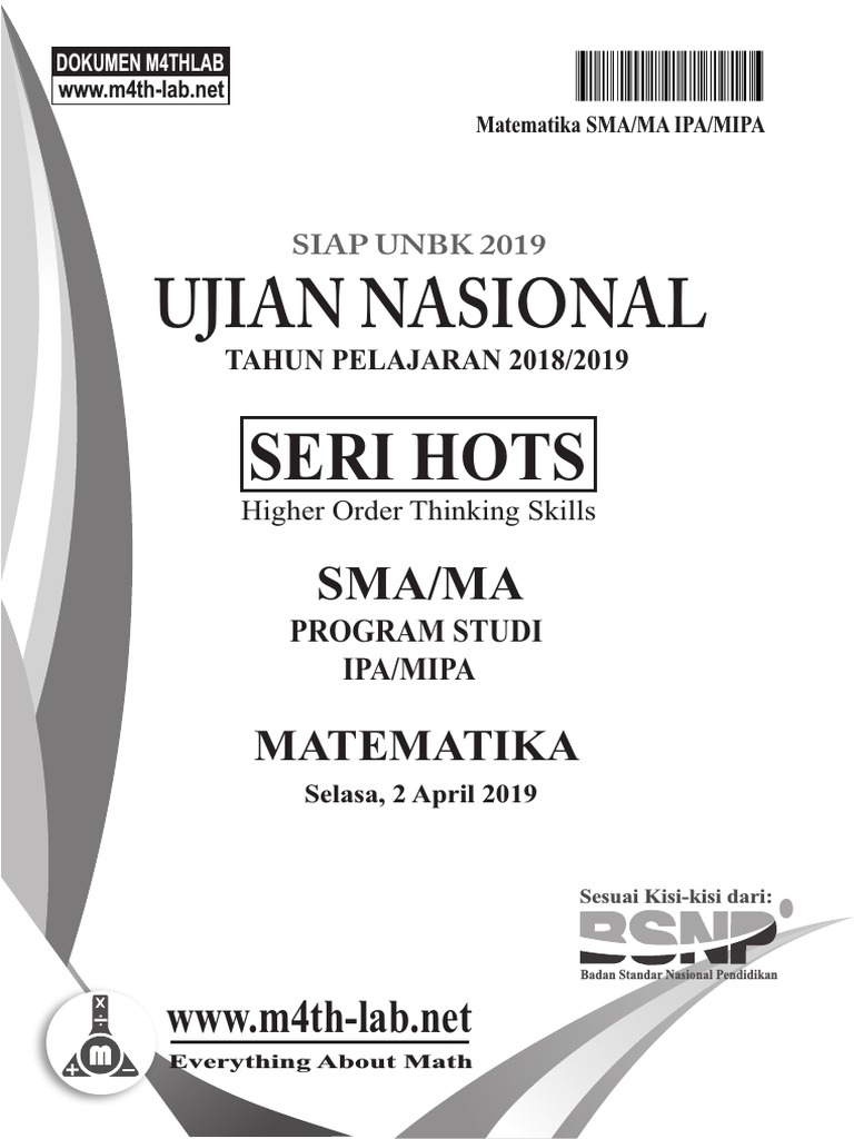 Soal Dan Pembahasan Siap Unbk 2019 Seri Hots Pdf