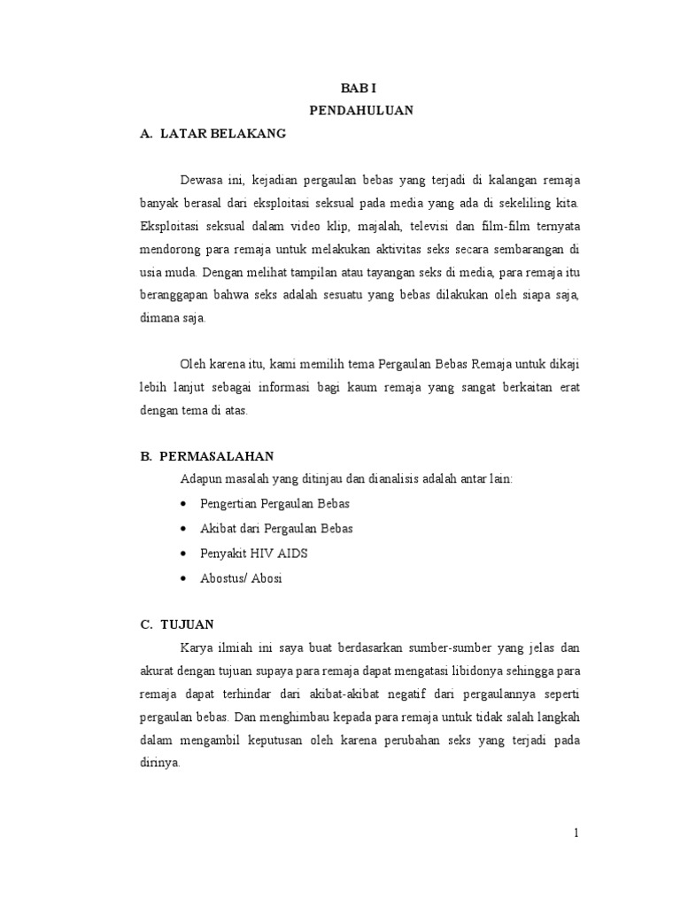 Makalah Pergaulan Bebas