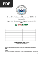 Course Title: Training and Development (HRM 340) Section: 02