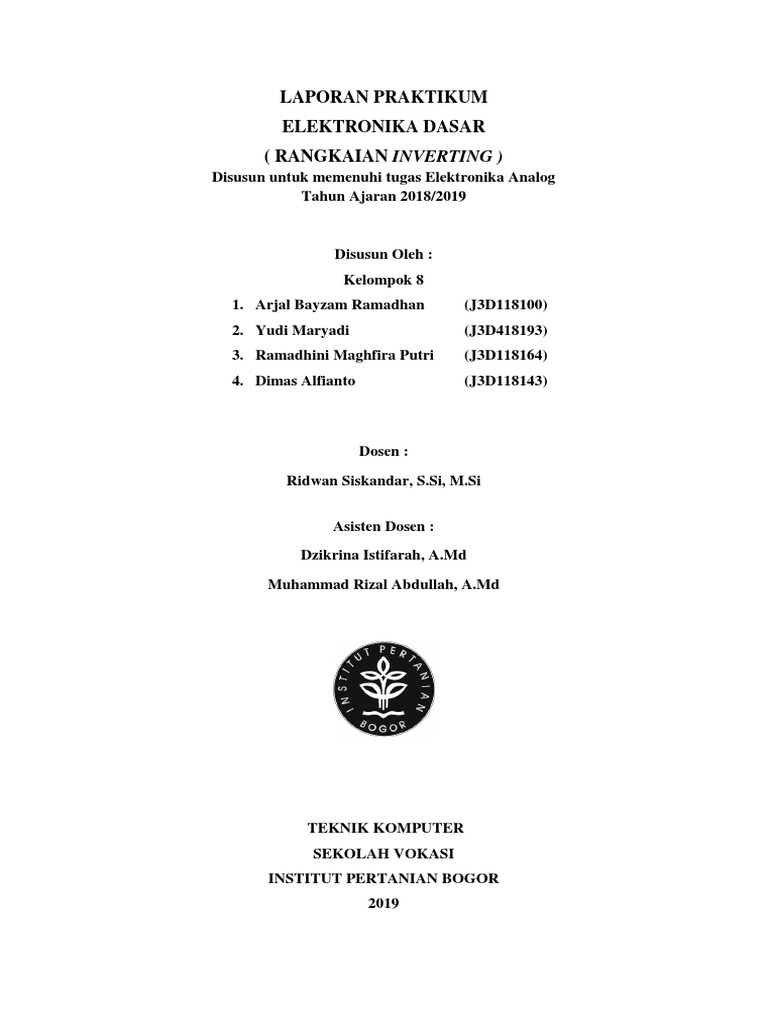 Rangkaian Inverting: Mempelajari Cara Kerja dan Penguatan Sinyal | PDF