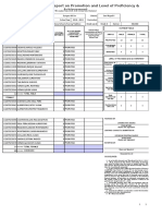 School Form 5 (SF 5) Report On Promotion and Level of Proficiency & Achievement