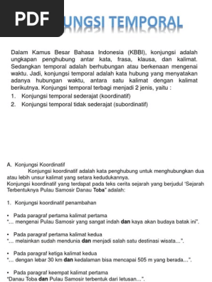 Kalimat Konjungsi Temporal Yaitu