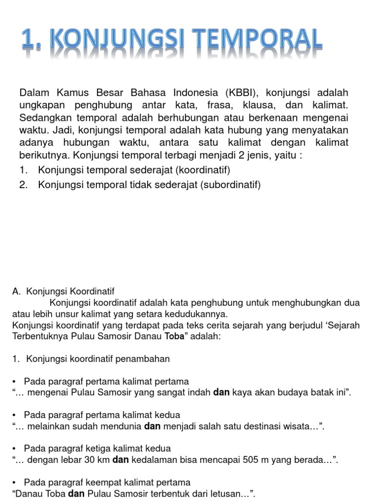 Contoh Konjungsi Temporal Pada Teks Cerita Sejarah - Berbagi Teks Penting