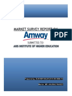 Market Survey Report on Amway Products