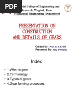 Presentation On Construction and Details of Gears