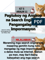 Ict 5 Aralin 11 Pangangalap at Pagsasaayos NG Impormasyon Gamit Ang Ict