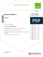 Test Paper for Paper 2 STAGE 9