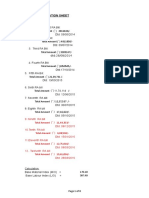 Calculation Data Sheet Itc