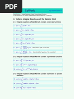 Volterra Integral Equations of The Second Kind