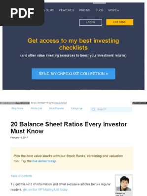 Www Oldschoolvalue Com Blog Valuation Methods Balance Sheet