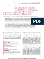 A Modified Supine Position Facilitates Bladder Function in Patient Undergoing Percutaneous Coronary Intervention