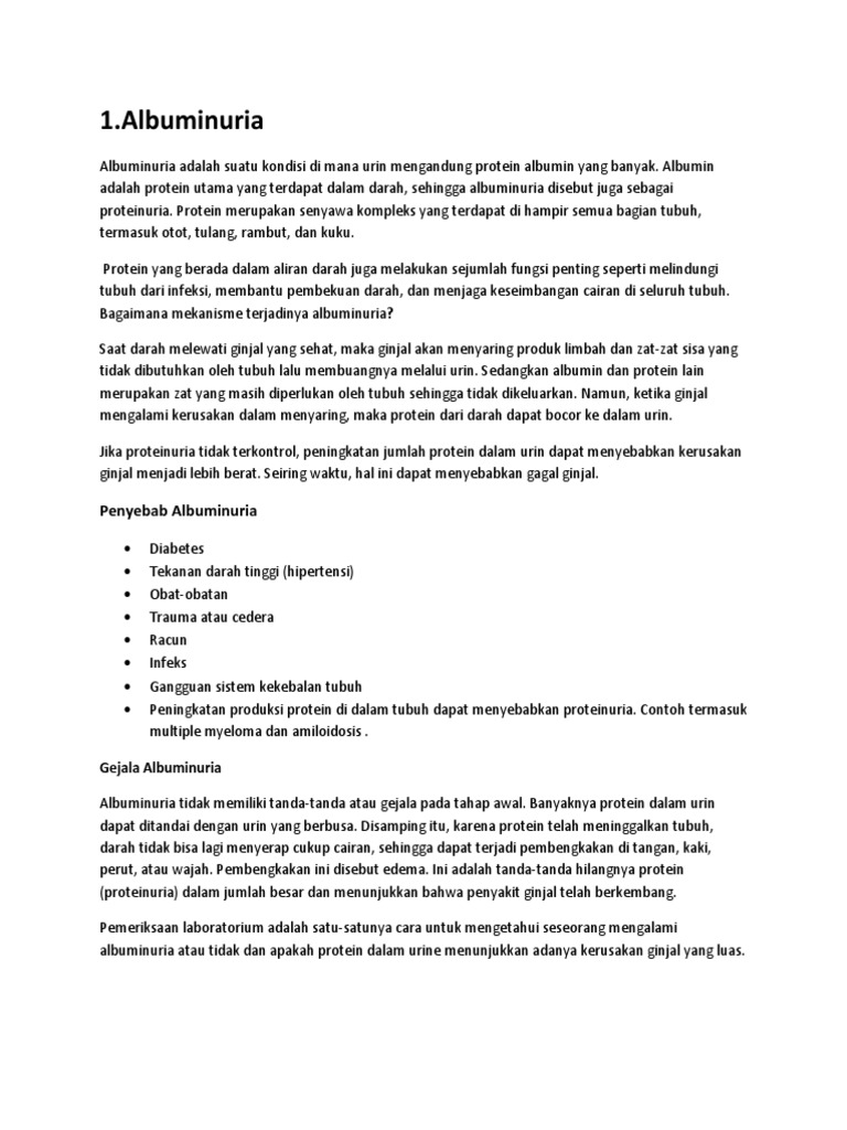 Albuminuria Pdf