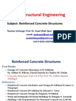 M.SC Structural Engineering: Subject: Reinforced Concrete Structures